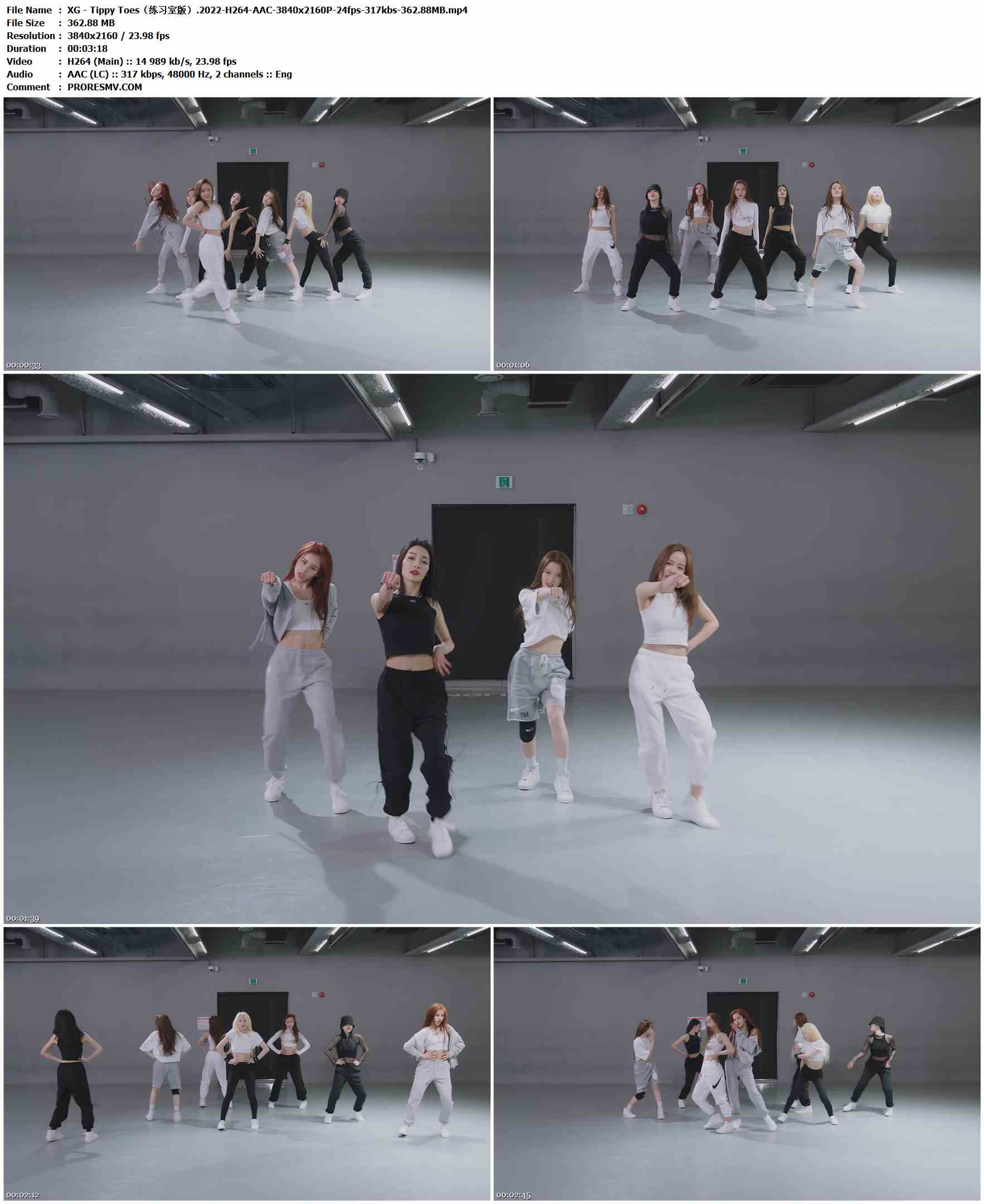 XG - Tippy Toes（练习室版）.2022-H264-AAC-3840x2160P-24fps-317kbs-362.88MB官方MV_高清MV